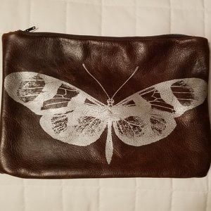 Dewdrop Leather Clutch Pouch